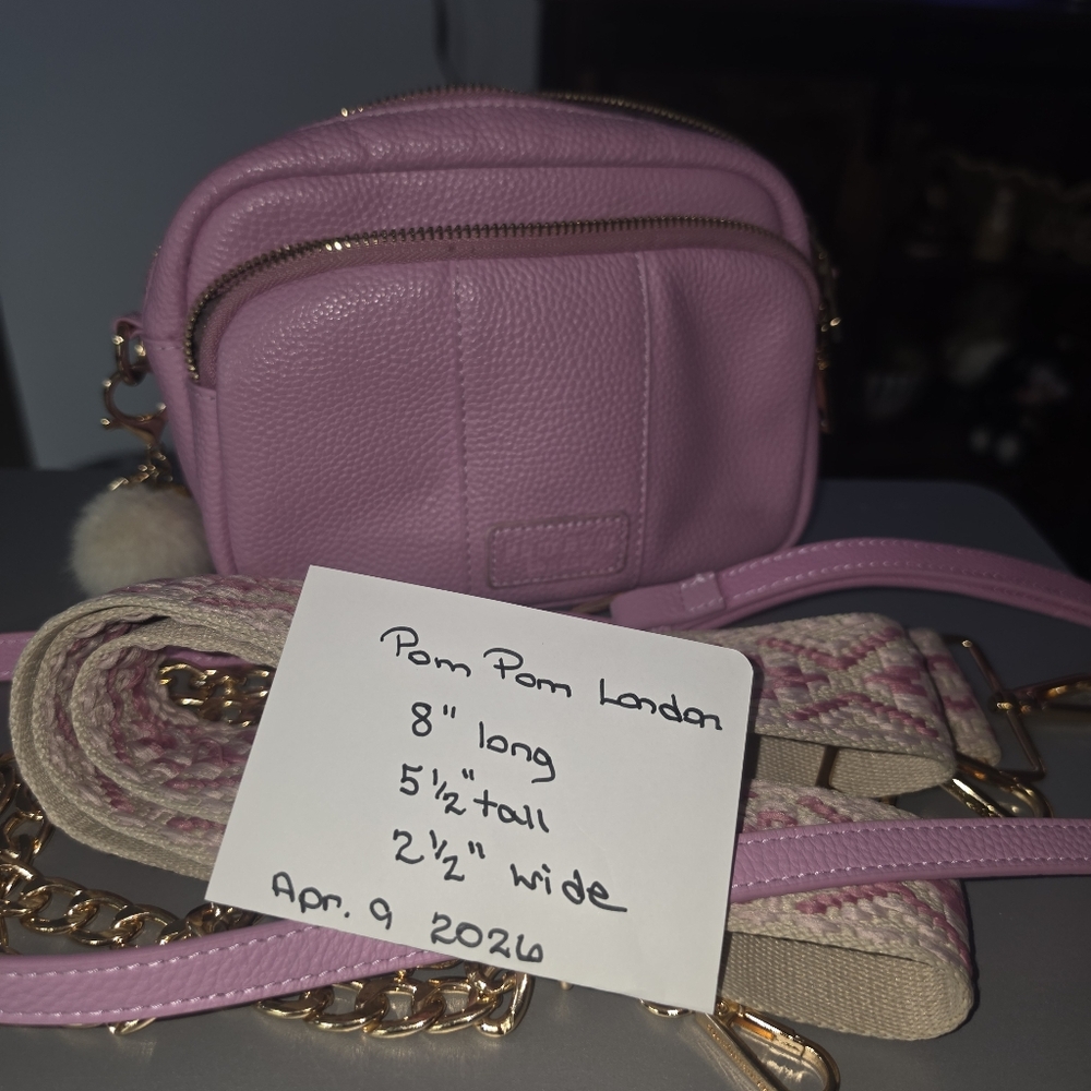 PomPom of London lesther purse.